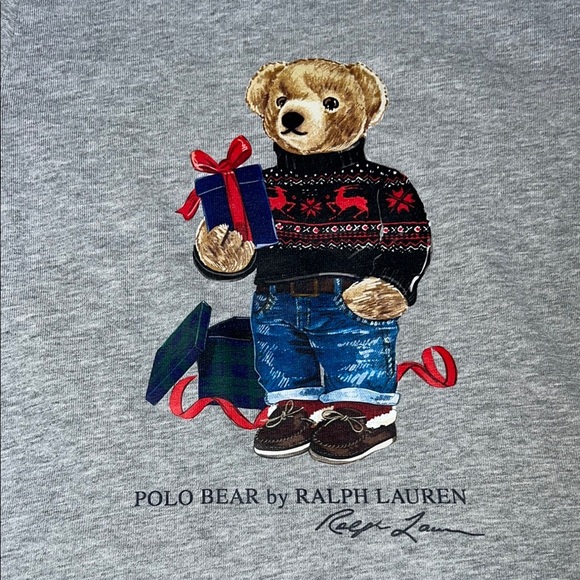 Ralph‎ Lauren Gray Sweatshirt with Bear Design - Picture 3 of 6